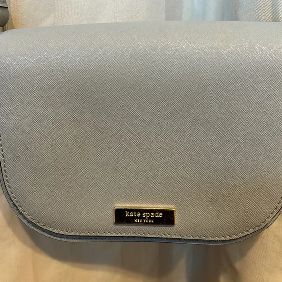 Kate Spade Laurel Way Large Carsen Cloud Cover Blue Crossbody Purse - Picture 6 of 10